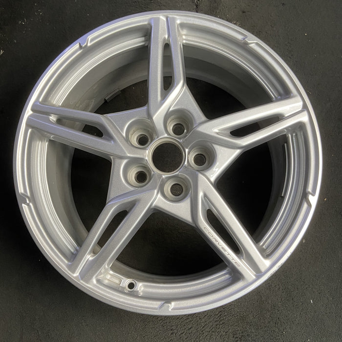 19" CORVETTE 20-22 front, , 5 spoke, Original OEM Wheel Rim - SILVER - Additional View