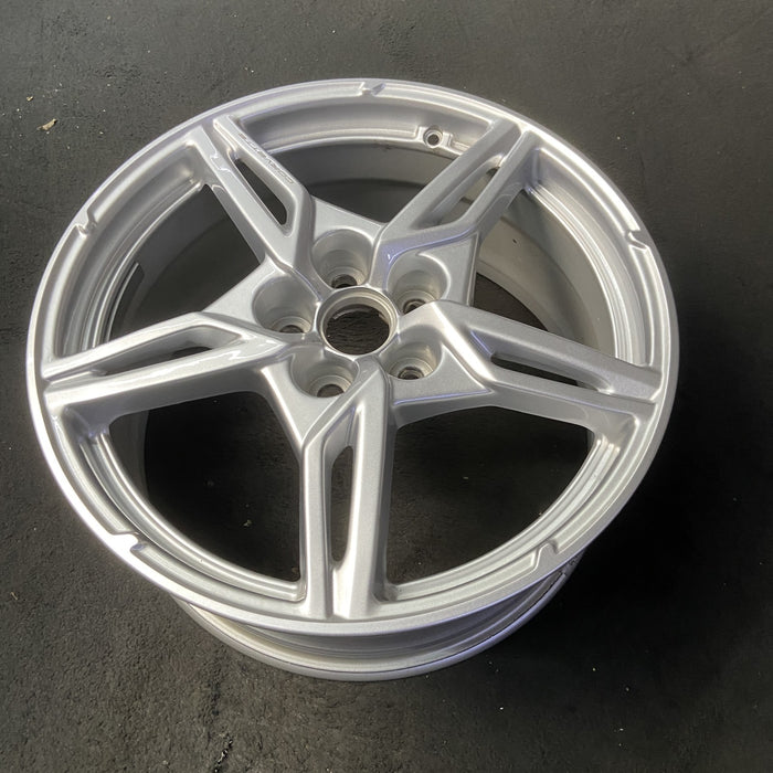 19" CORVETTE 20-22 front, , 5 spoke, Original OEM Wheel Rim - SILVER - View 8