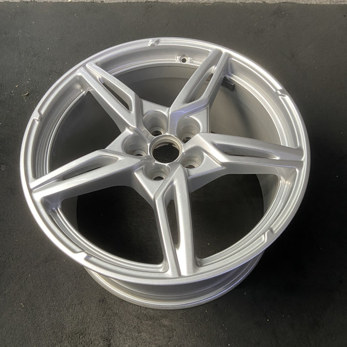 20" CORVETTE 20-22 rear, , 5 spoke, Original OEM Wheel Rim - SILVER - View 8