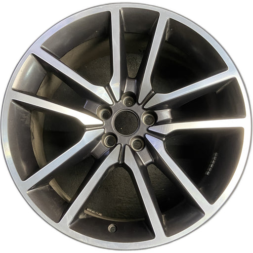 20" CHALLENGER 20 20x8 , , V spoke Original OEM Wheel Rim - MACHINED GREY - Front View