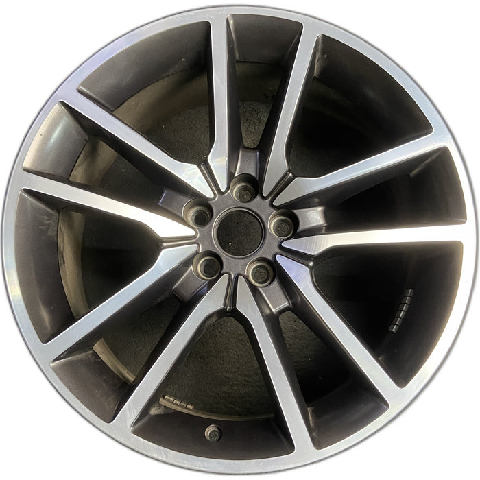 20" CHALLENGER 20 20x8 , , V spoke Original OEM Wheel Rim - MACHINED GREY - Front View