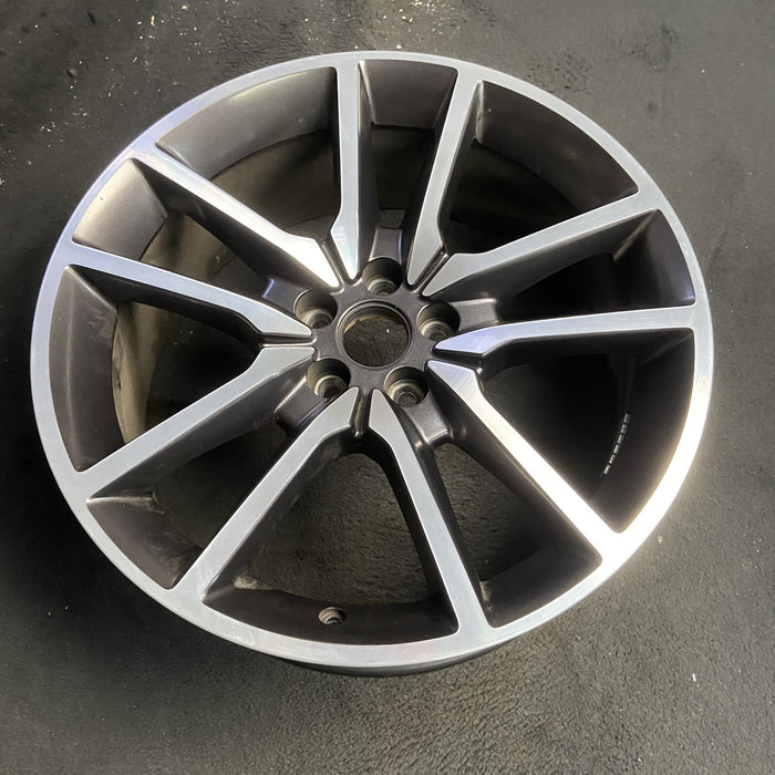 20" CHALLENGER 20 20x8 , , V spoke Original OEM Wheel Rim - MACHINED GREY - View 7