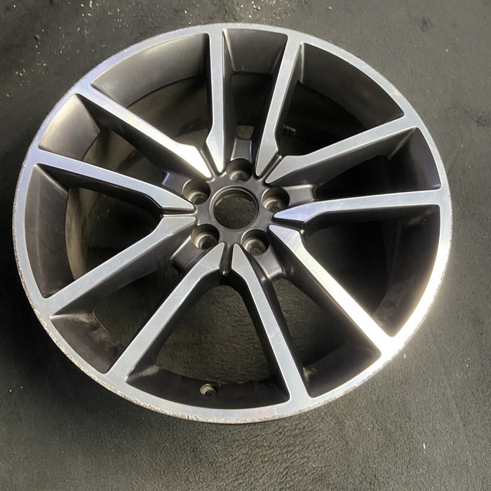 20" CHALLENGER 20 20x8 , , V spoke Original OEM Wheel Rim - MACHINED GREY - View 7