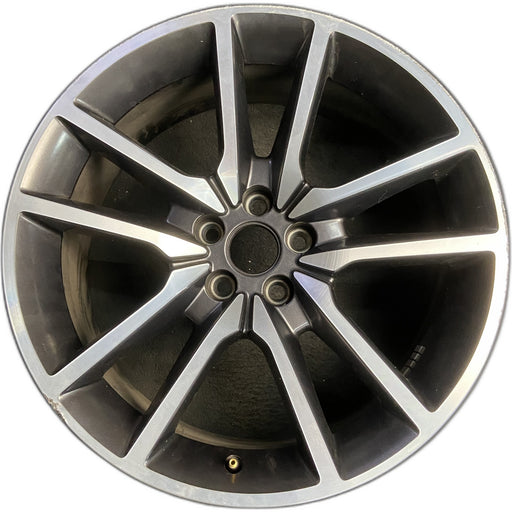 20" CHALLENGER 20 20x8 , , V spoke Original OEM Wheel Rim - MACHINED GREY - Front View