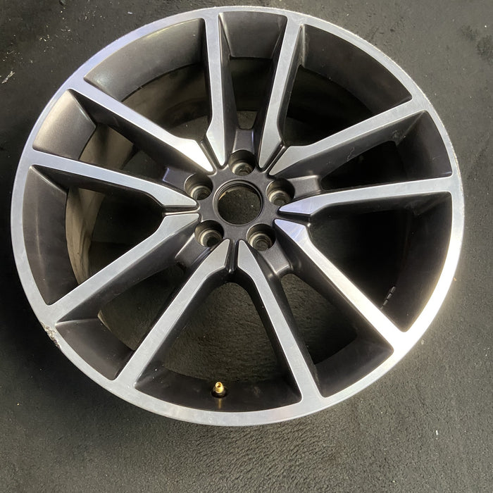 20" CHALLENGER 20 20x8 , , V spoke Original OEM Wheel Rim - MACHINED GREY - View 7