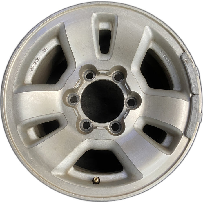 15" 4 RUNNER 96-02 15x7, alloy Original OEM Wheel Rim - MACHINED SILVER - Front View