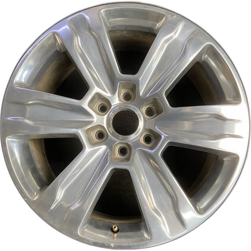 20" FORD F150 PICKUP 15-20 20x8.5, 6 spoke, Original OEM Wheel Rim - POLISHED - Front View
