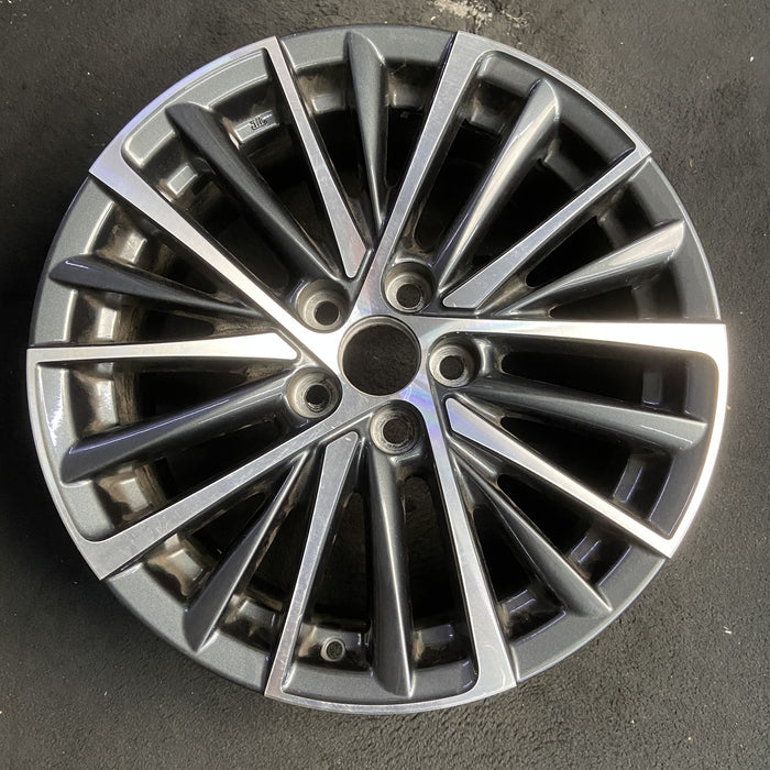 18" LEXUS ES250 22-25 18x8 , 20 spoke Original OEM Wheel Rim - MACHINED CHARCOAL - Additional View