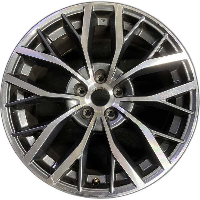 19" WRX 20-21 19x8.5 Original OEM Wheel Rim - MACHINED CHARCOAL - Front View