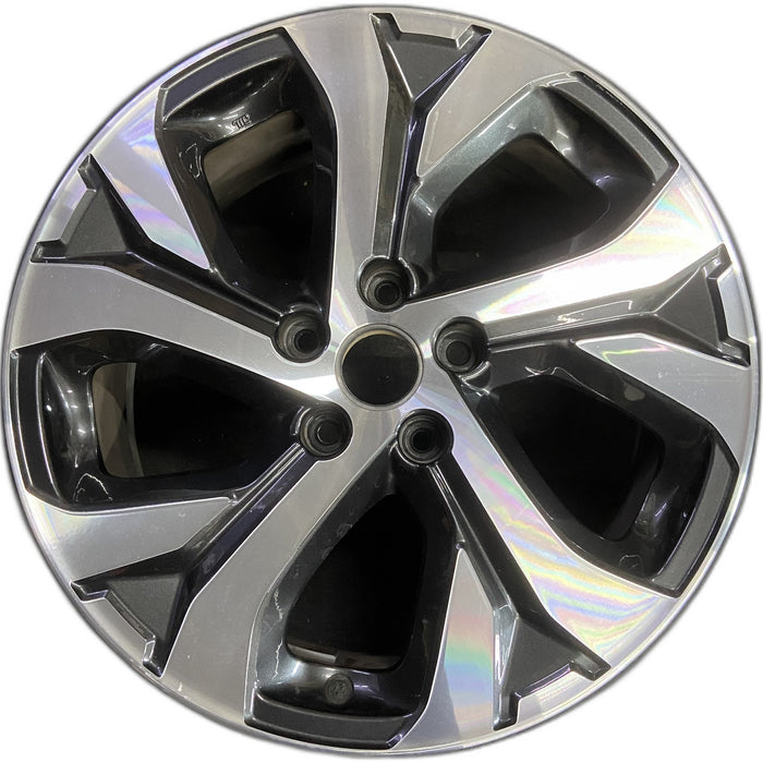18" LEGACY 20 18x7 , w/ face Original OEM Wheel Rim - MACHINED CHARCOAL - Front View