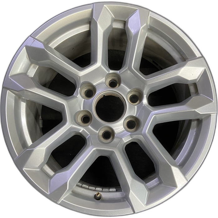 18" SIERRA 1500 PICKUP 23-24 18x8.5, 10 spoke, silver Original OEM Wheel Rim - Front View