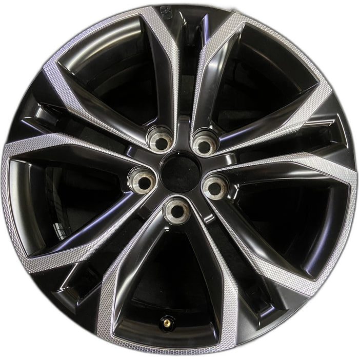 18" SIENNA 24 18x7.5 , Original OEM Wheel Rim - BLACK CHROME - Front View