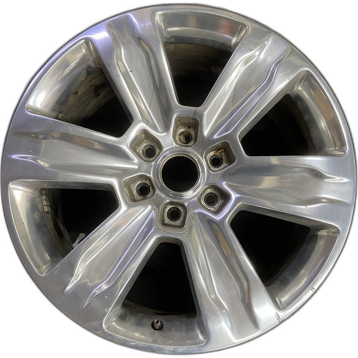 20" FORD F150 PICKUP 15-20 20x8.5, 6 spoke, Original OEM Wheel Rim - POLISHED - Front View