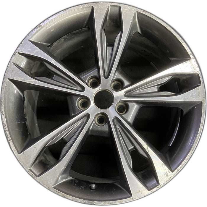 19" FUSION 17 19x8, , face with pockets Original OEM Wheel Rim - MACHINED - Front View