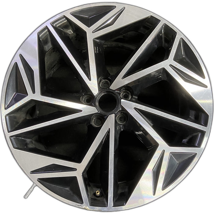 20" IONIQ 6 23-25 20x8.5 Original OEM Wheel Rim - MACHINED BLACK - Front View