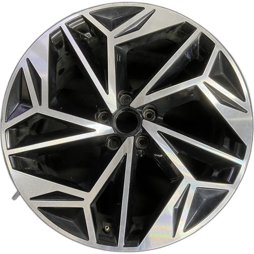 20" IONIQ 6 23-25 20x8.5 Original OEM Wheel Rim - MACHINED BLACK - Front View