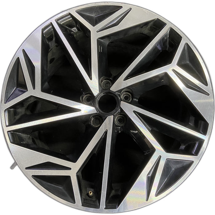20" IONIQ 6 23-25 20x8.5 Original OEM Wheel Rim - MACHINED BLACK - Front View