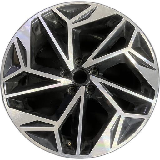 20" IONIQ 6 23-25 20x8.5 Original OEM Wheel Rim - MACHINED BLACK - Front View