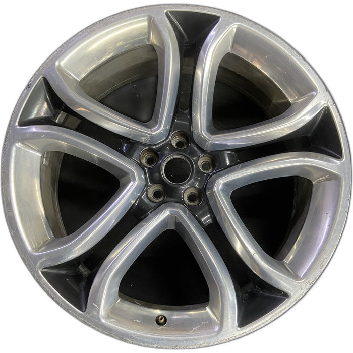 22" EDGE 11-12 22x9 , Original OEM Wheel Rim - POLISHED BLACK - Front View