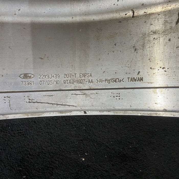 22" EDGE 11-12 22x9 , Original OEM Wheel Rim - POLISHED BLACK - View 9