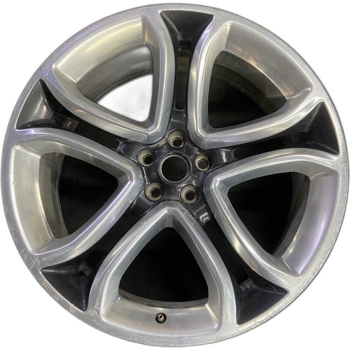 22" EDGE 11-12 22x9 , Original OEM Wheel Rim - POLISHED BLACK - Front View