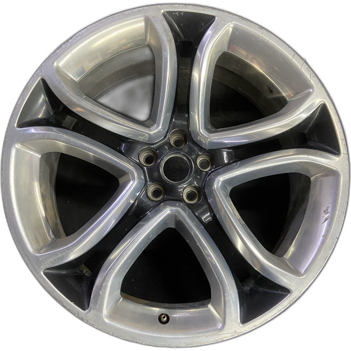22" EDGE 11-12 22x9 , Original OEM Wheel Rim - POLISHED BLACK - Front View