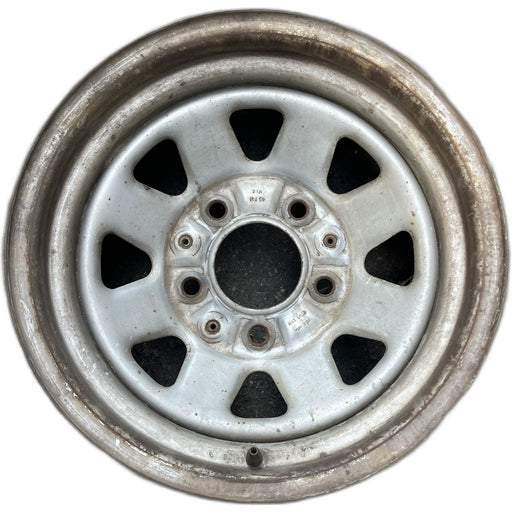 15" BRONCO 85-91 15x8 Original OEM Wheel Rim - SILVER - Front View