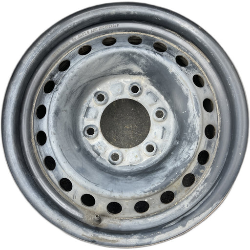 16" FRONTIER 01 16x7, steel , 20 round holes Original OEM Wheel Rim - BLACK - Front View