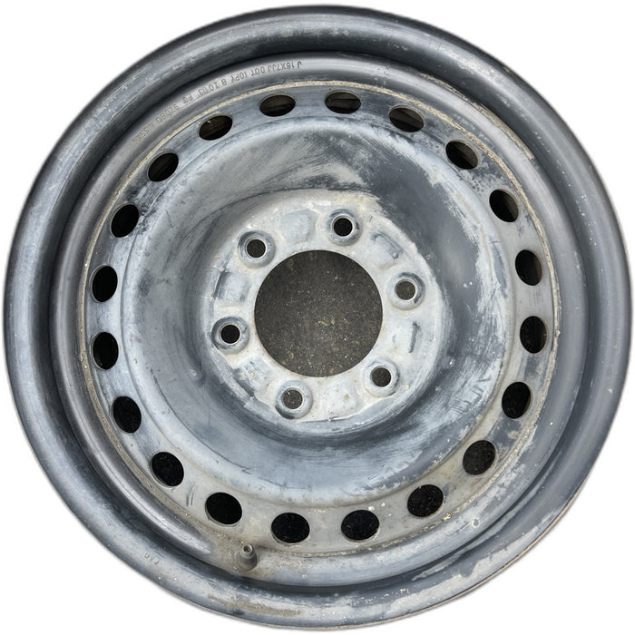 16" FRONTIER 01 16x7, steel , 20 round holes Original OEM Wheel Rim - BLACK - Front View