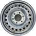 16" FRONTIER 01 16x7, steel , 20 round holes Original OEM Wheel Rim - BLACK - Front View