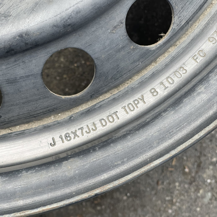 16" FRONTIER 01 16x7, steel , 20 round holes Original OEM Wheel Rim - BLACK - View 9