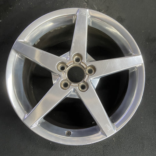 19" CORVETTE 05-07 19x10 , 5 spoke, Original OEM Wheel Rim - POLISHED - Additional View