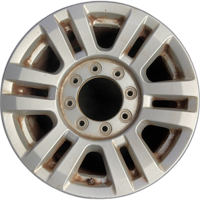 18" FORD F250SD PICKUP 17 18x8 , aluminum, 12 spoke , silver Original OEM Wheel - Front View