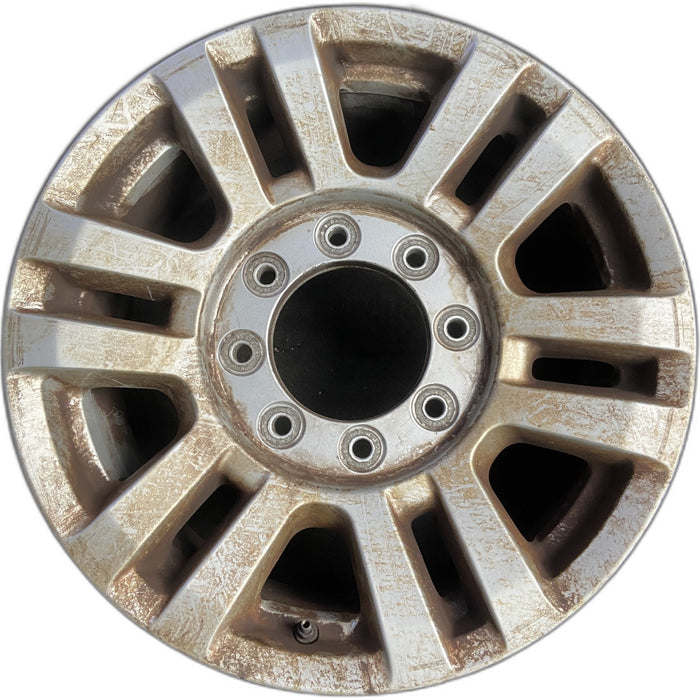18" FORD F250SD PICKUP 17 18x8 , aluminum, 12 spoke , silver Original OEM Wheel - Front View