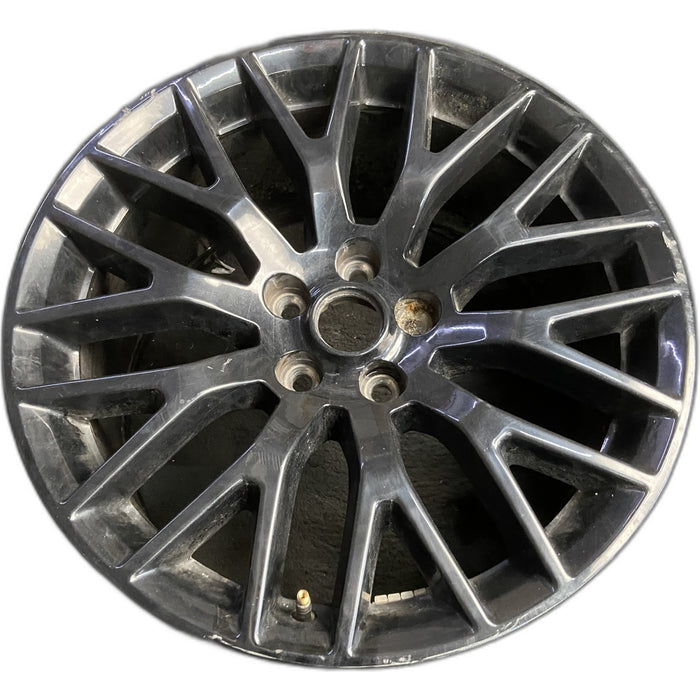 19" MUSTANG 15 19x9.5 , 20 spoke, Original OEM Wheel Rim - BLACK - Front View