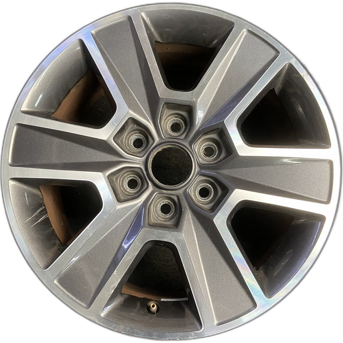 18" FORD F150 PICKUP 15-16 18x7.5, aluminum, 6 spoke, face with spoke pockets - Front View