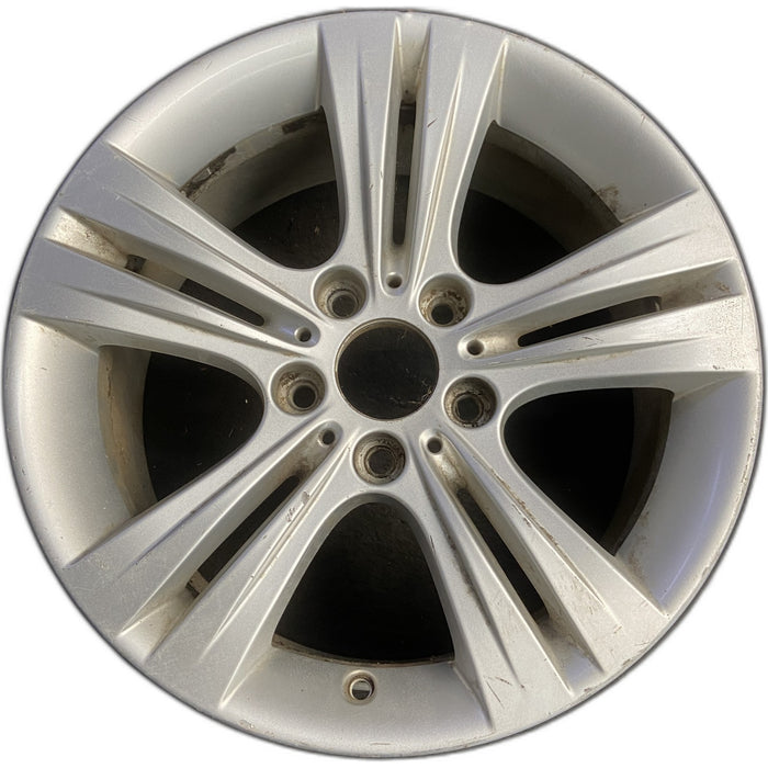 17" BMW 320i 12-13 , 17x7.5 , 5 spoke, double spoke Original OEM Wheel Rim - Front View
