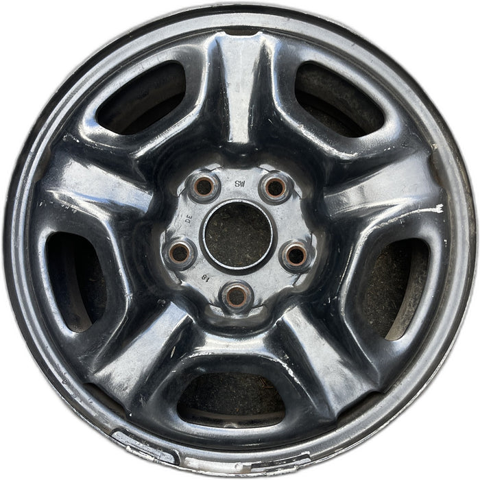 15" TACOMA 05-13 15x6 , 5 hole Original OEM Wheel Rim - BLACK - Front View