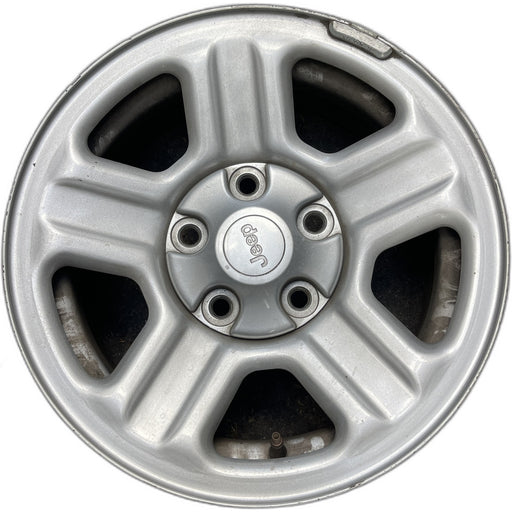 16" WRANGLER 07-10 16x7, steel Original OEM Wheel Rim - SILVER - Front View
