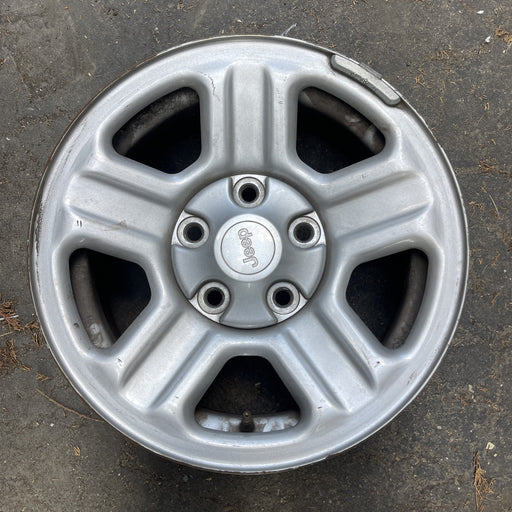 16" WRANGLER 07-10 16x7, steel Original OEM Wheel Rim - SILVER - Additional View