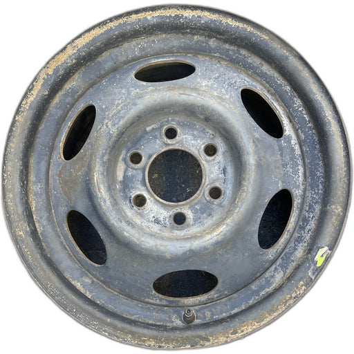 15" DAKOTA 01-02 15x7, steel Original OEM Wheel Rim - BLACK - Front View