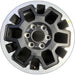 17" TACOMA 24 17x7.5 , with outer lip Original OEM Wheel Rim - MACHINED BLACK - Front View