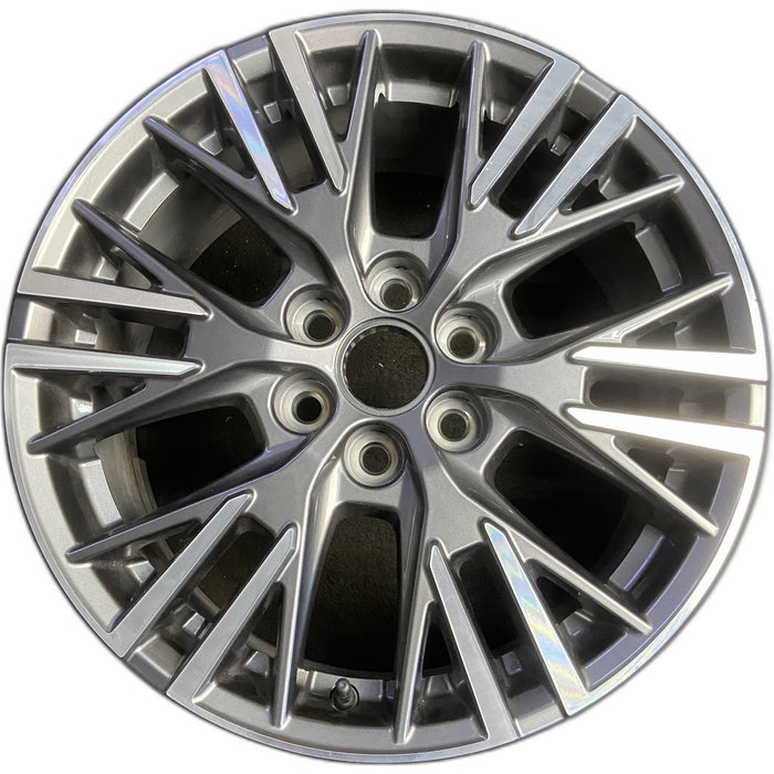 18" TRAVERSE 24 , 18x7.5, Original OEM Wheel Rim - MACHINED CHARCOAL - Front View