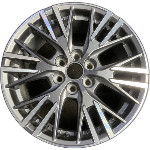 18" TRAVERSE 24 , 18x7.5, Original OEM Wheel Rim - MACHINED CHARCOAL - Front View