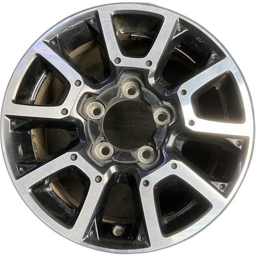 18" TUNDRA 14 18x8, alloy, 10 spoke Original OEM Wheel Rim - MACHINED BLACK - Front View