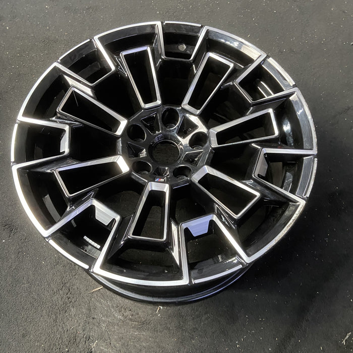 20" BMW M5 25-26 20x10.5, 7 spoke Original OEM Wheel Rim - MACHINED BLACK - View 8