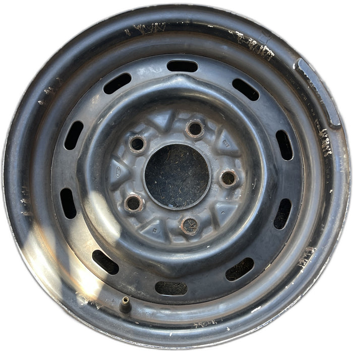 15" BRONCO 92-96 15x6 Original OEM Wheel Rim - BLACK - Front View