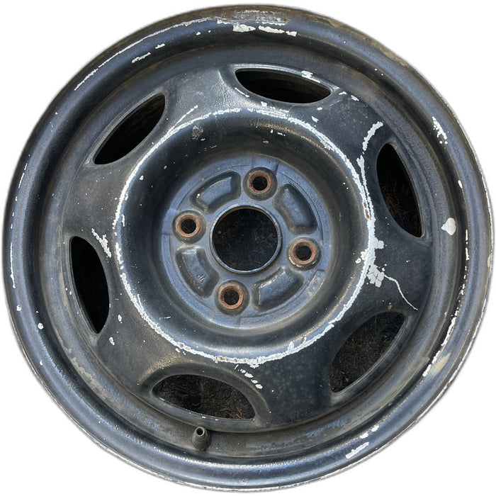 14" PRIZM 93-02 14x5.5, steel, Original OEM Wheel Rim - BLACK - Front View