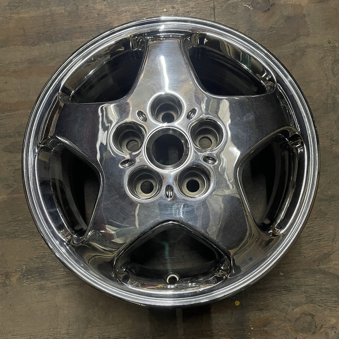 15" DIAMANTE 94-96 , aluminum, 5 spoke Original OEM Wheel Rim - CHROME - Additional View