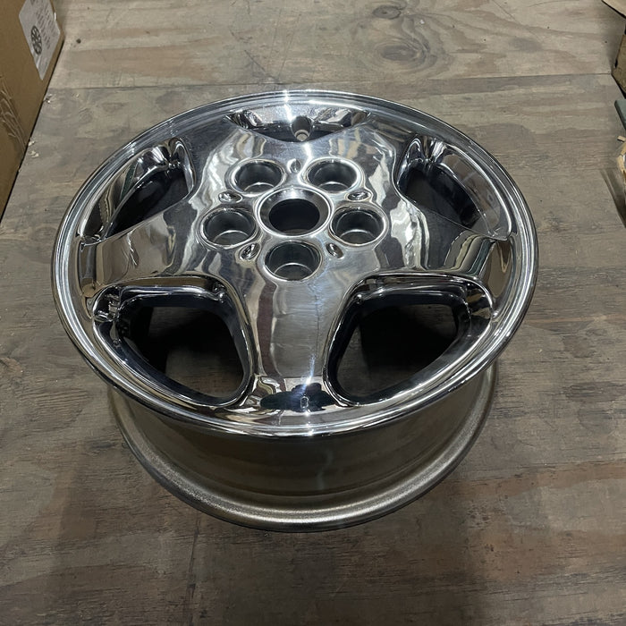 15" DIAMANTE 94-96 , aluminum, 5 spoke Original OEM Wheel Rim - CHROME - View 8